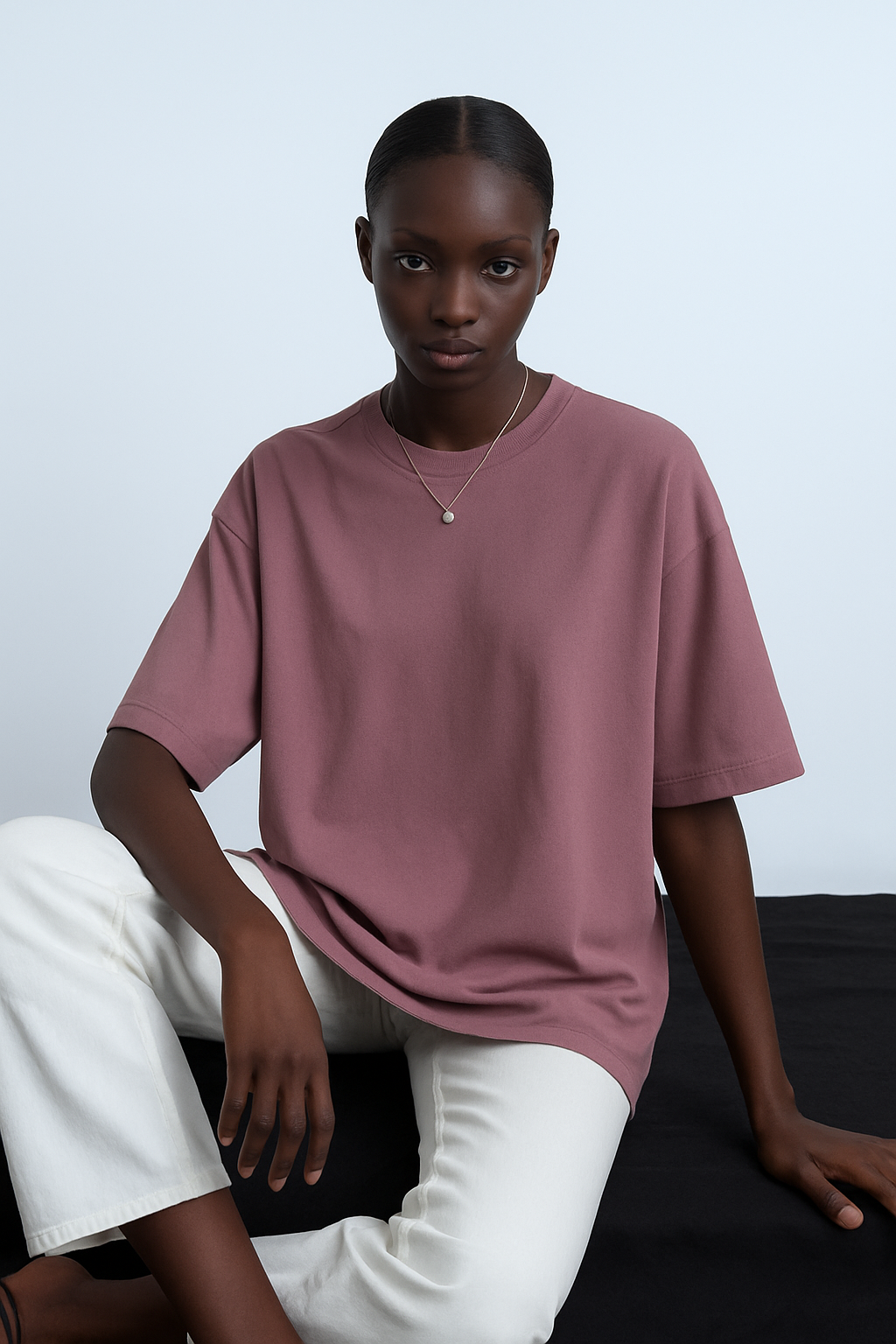 The Dust Mauve Oversized Tee