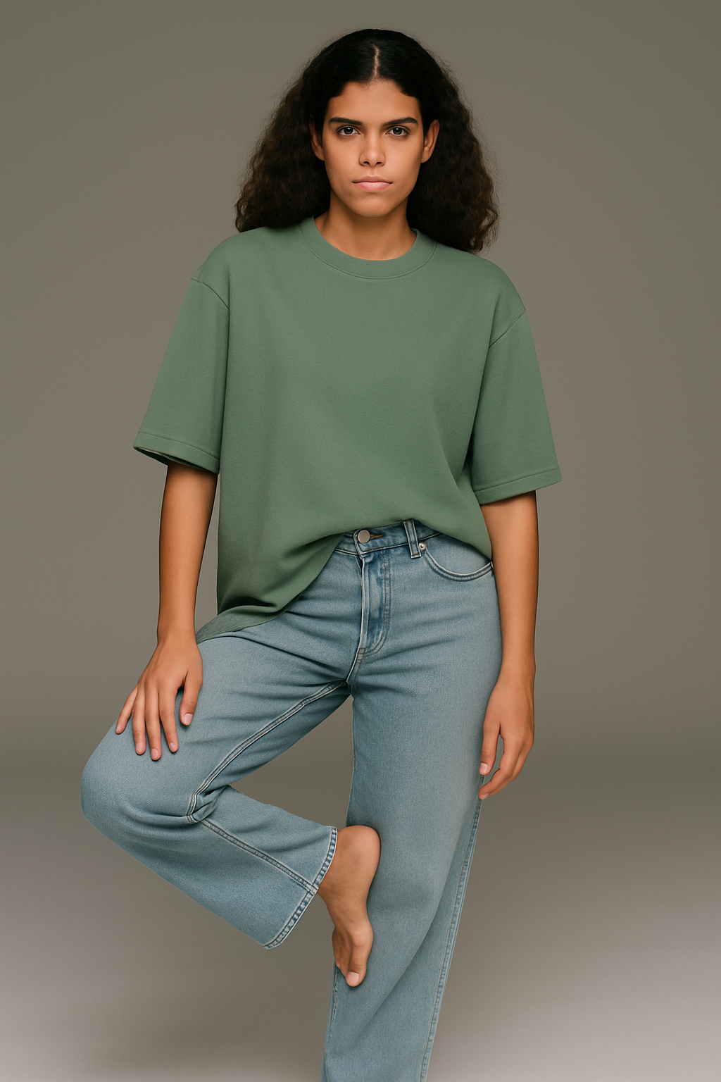 The Soft Sage Oversized Tee